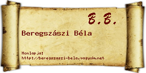 Beregszászi Béla névjegykártya