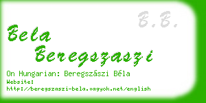bela beregszaszi business card